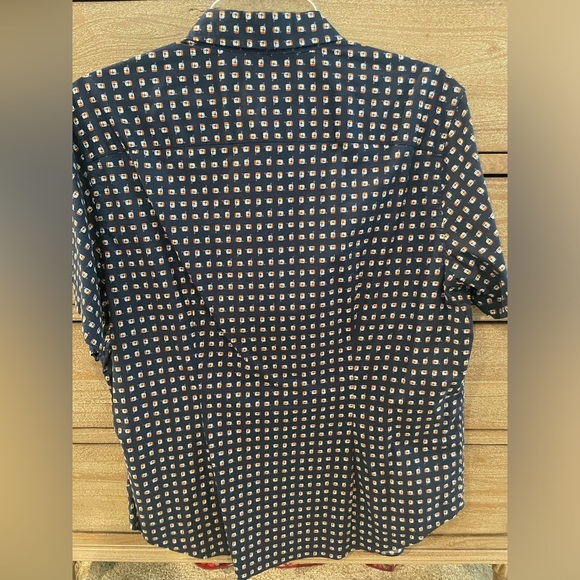 BONOBOS Athletic Fit Stretch Short Sleeve Button-Up Shirt Size Large - Picture 3 of 3